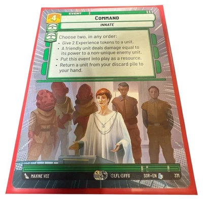 Command Star Wars Unlimited Spark of Rebellion Hyperspace SOR 371/264 NM - Image 1 of 2