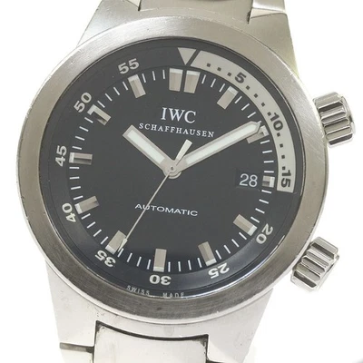 IWC SCHAFFHAUSEN Aquatimer IW354805 Datum schwarzes Zifferblatt Automatik Herren_839208 - Bild 1 von 4