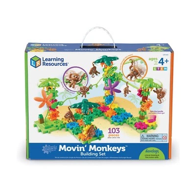 Learning Resources Gears! Gears! Gears! Movin Monkeys STEM Building Set Ages 4+ - Image 1 of 4