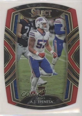 2020 Panini Select Club Level Red Prizm Die-Cut AJ Epenesa #295 Rookie RC - Image 1 of 2