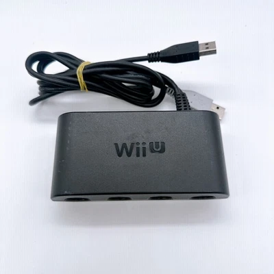 Nintendo Wii U Official OEM GameCube Controller Adapter WUP-028 Works Tested - Image 1 of 4