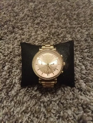 Reloj Michael Kors Sofie MK6584 Mujer Tono Oro Rosa Cronógrafo 39mm LEER DIS Foto 1 de 4