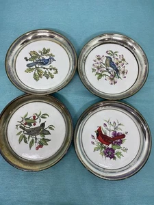 SHERIDAN Piatto Argento/Piastrella Ceramica American Birds Sottobicchieri Barware - Foto 1 di 6