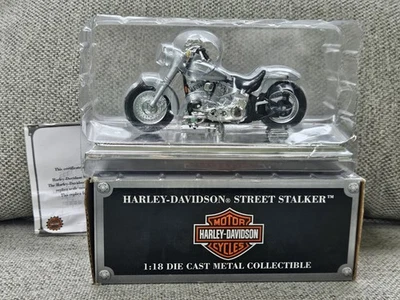 Modelo diecast Harley Davidson Street Stalker escala 1:18 de Maisto plateado-nuevo en caja Foto 1 de 4