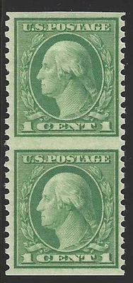 U.S., 1919, Scott #538a Vertical Pair, Imperf. Horiz., Mint, N.H., Very Fine - Image 1 of 2