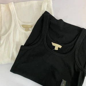 2 Banana Republic Tanktops Unterhemden Damen XS/S weiß schwarz - Bild 1 von 8