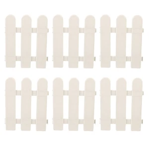 6 Pcs Weißer Zaun Kunststoffzaun Für Garten Zaunverzierung Im Freien - Bild 1 von 12