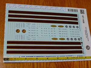 Microscale Decal HO #87-1458 Napa Valley Railroad (NVR) Passenger Cars (decal) - Picture 1 of 1