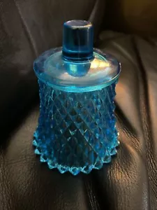 Aplique de colección Homco con punta de diamante de vidrio azul clavija para copa votiva MCM - Imagen 1 de 5