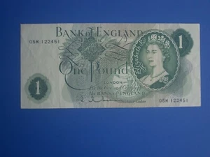 **Reemplazo '05M'** Billete Hollom 'NVF' £1 1963** - Imagen 1 de 6