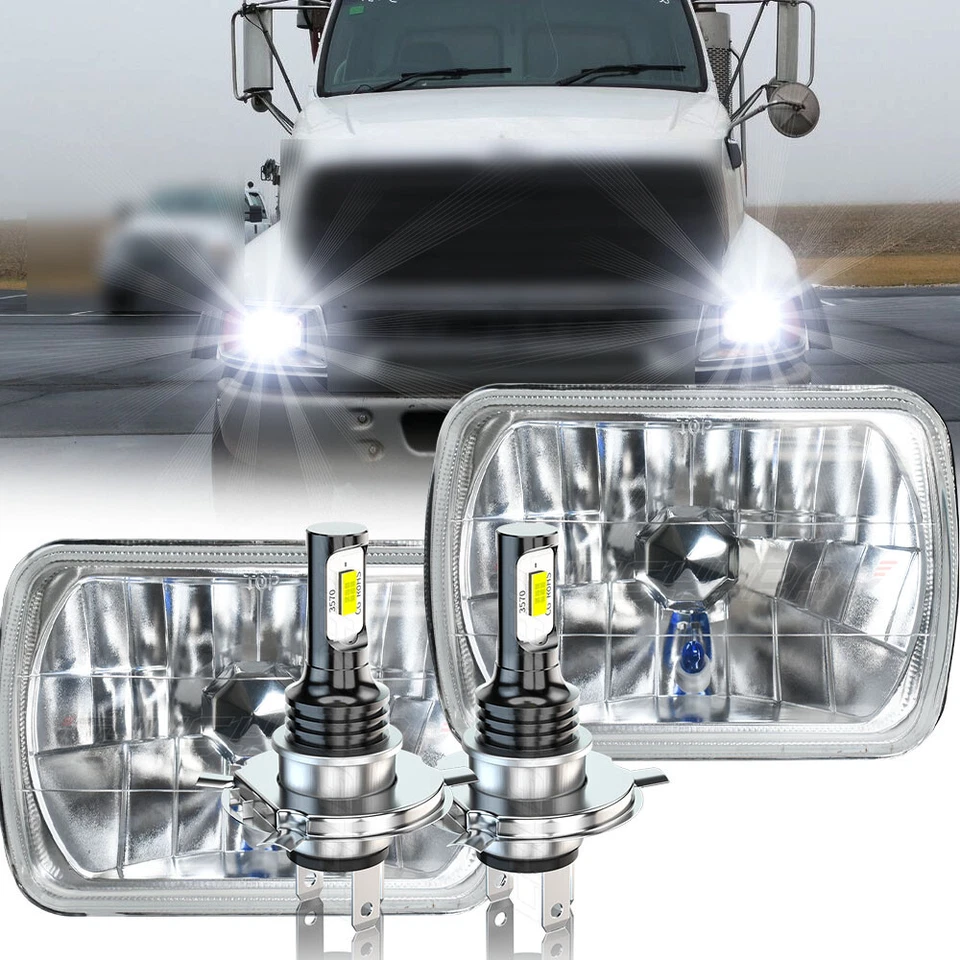 Пара герметичных фар 5x7 дюймов 7x6 дюймов для коммерческих грузовиков Sterling LT9500 - Изображение 1 из 4