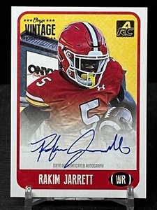 2021 ONYX VINTAGE RAKIM JARRETT RC ROOKIE AUTO