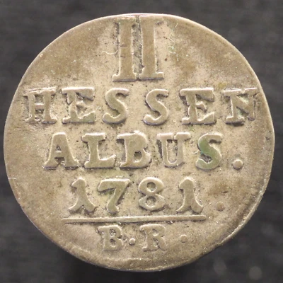 1781 2 Albus (4 Kreuzer) 1781 Hesse-Kassel KM#511 (F335) - Image 1 of 2