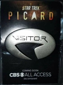 Pin de insignia de visitante Star Trek Picard 2019 NYCC totalmente nuevo estado nunca abierto - Imagen 1 de 2