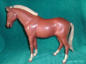 vtg 12"-9 1/2"- 3" hp Marx Johnny West BOTmarked Louis Marx Made In USA horse #2 - Picture 1 of 7