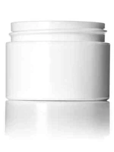 6 Pcs, 4 oz White PP Plastic Double Wall Straight Base Jar 70-400 Neck Finish - Picture 1 of 8