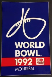 1992 World Bowl Montreal Second Championship Game WLAF Football Sticker Decal - Picture 1 of 2