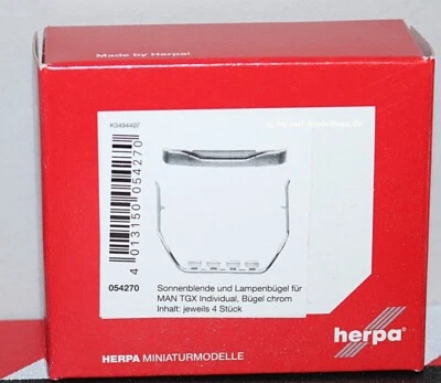 Herpa 054270 | Sonnenblende u. Lampenbügel für MAN TGX Individual | Bügel chrom - Bild 1 von 2