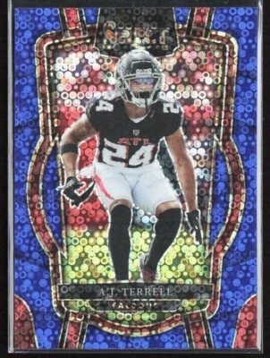 2022 Panini Select A.J. Terrell Club Level Blue Disco Prizm 01/25 Falcons - Image 1 of 2
