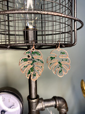 Handmade Resin Leaf Silhouette Earrings | Real Pressed Fern | Unique Gift