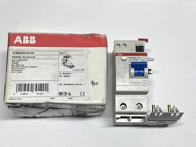 ABB 2CSB202001R1400 DDA202 AC-40/0,03 RCD Block 40A 30mA 2 Pole 400V 2P - Image 1 of 4