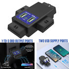 Car OBD2 16 Pin Male to 3 Female Truck Adapter Car Truck Power Supply Converter