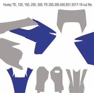 Husqvarna Motocross MX Vektorvorlage TE, 125, 150, 250, 300 2017-2019 Design - Bild 1 von 1