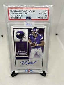 2015 Contenders Taylor Heinicke Auto Rc #160 PSA 10