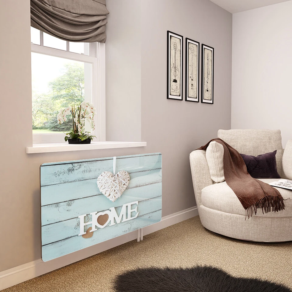 Glass Radiator Cover Printed - Home Is Where The Heart Is - By Premier Range - Image 1 of 1
