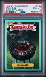 2024 Topps Chrome GPK OG Series 7 #259a Grill Gil Aqua Refractor PSA 10 #/199 - Bild 1 von 2