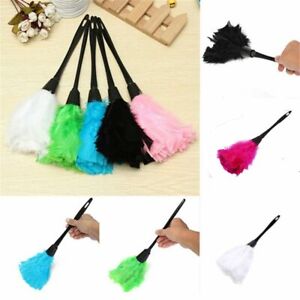 Portable Handhold Plastic Handle Turkey Feather Duster Home Cleaning Cleaner