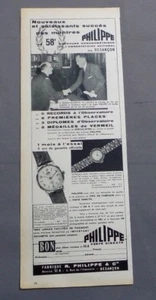 PUB WERBUNG ALTE ADVERT CLIPPING 011117 UHR PHILIPPE ERFOLGE - Bild 1 von 1