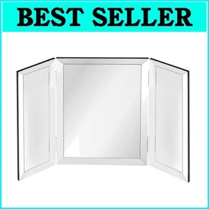 40x40 Inch Tri-Fold Mirror - Full Length, Stylish Wall-Mount or Tabletop Use - Picture 1 of 10