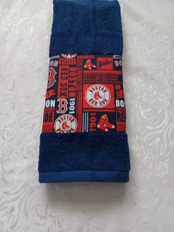 Boston Red Sox Hand towel Handmade   GREAT for golf bags, gym bags, bars etc Cover