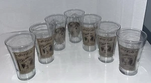 Vintage Retro COCA-COLA Set of 7 Victorian Lady Flair Glasses - Picture 1 of 8