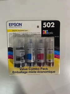 Oryginalna butelka atramentu Epson 502 4-pak do ET-2700 ET-2750 ET-3700 ET-3750 - Zdjęcie 1 z 2