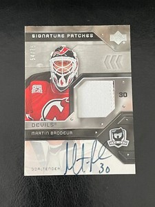 2006-07 The Cup Martin Brodeur Game Used Patch Auto Autograph On Card /75 RARE