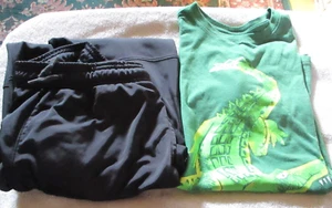 Alligator T Shirt  XXL 18 & Husky Athletic Pants Cat & Jack XL 16 Black - Picture 1 of 12