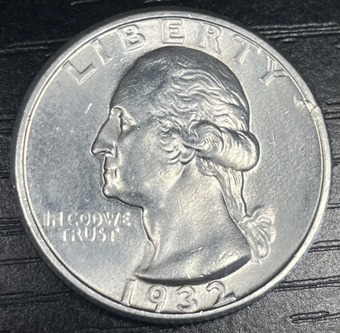 1932 P Washington Quarter Uncirculated Bright Luster Cover