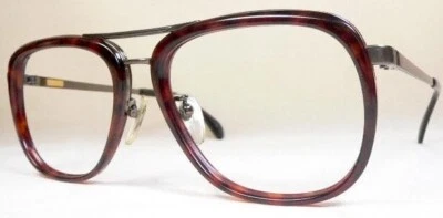MASUNAGA KOKI Vintage Eyeglasses Aviator Brown Titanium Unused Japan 56-18-143 - Image 1 of 4