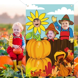Thanksgiving Photography Backdrop, Fall Festival Decorations Fall Harvest Decora - Picture 1 of 12