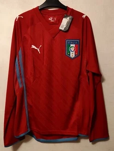 ITALY NATIONAL FOOTBALL TEAM 2009 L/S RED GOALKEEPER SHIRT PUMA BNWT ITALIA FIGC - Picture 1 of 9
