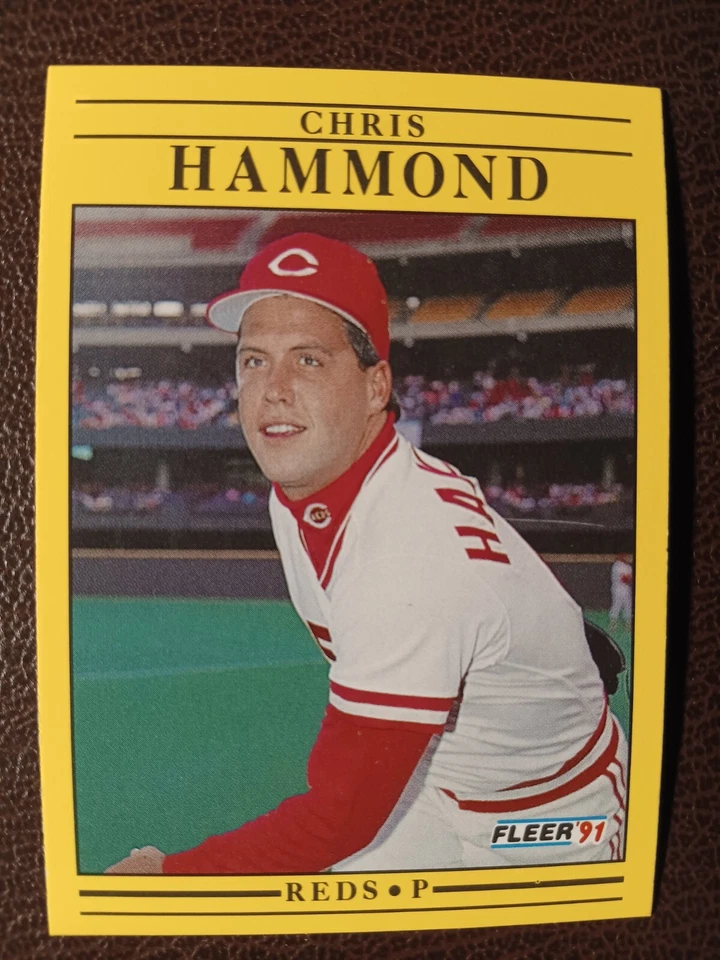 CHRIS HAMMOND CINCINNATI REDS 1991 FLEER BASEBALL CARD #65 - Image 1 of 1