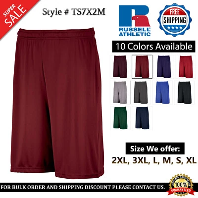 Russell Athletic Dri-Power Mens Essential Performance Shorts With Pockets TS7X2M - Image 1 of 2