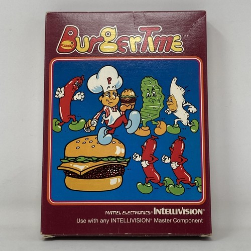 BurgerTime Sur Mattel Intellivision – Jeu Complet (sans Cartouche), Édition 1982