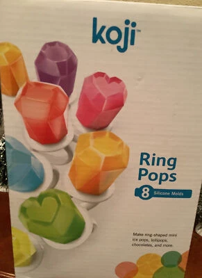 Koji Ring Pops 8 Slot Silicone Mold Popsicles Lollipops Chocolates Most Popular - Image 1 of 4