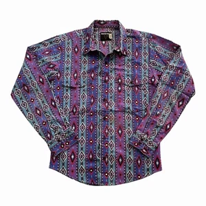Vintage Frontier Series Wild South western Navajo Chimayo Shirt Size Medium - Picture 1 of 9
