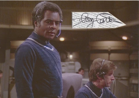 TERRY CARTER Signed 12x8 Photo Display Colonel Tigh In BATTLESTAR GALACTICA COA Cover
