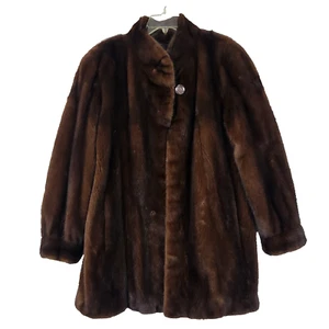 Vintage Dasco Women's Brown Luxurious Mink Fur Long Winter Elegant Fashion Coat - Picture 1 of 18