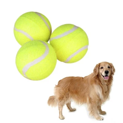  3 Pcs Giant Tennis Ball for Dogs Small Balls Puppies Pets Chew Toys - Image 1 of 4
